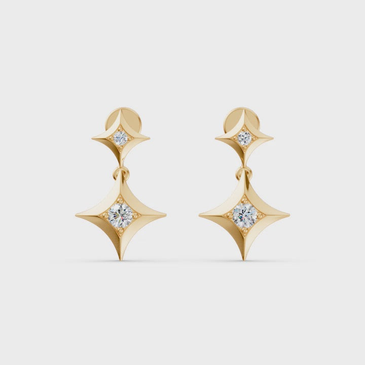 Sparkle Duo Diamond Earrings
