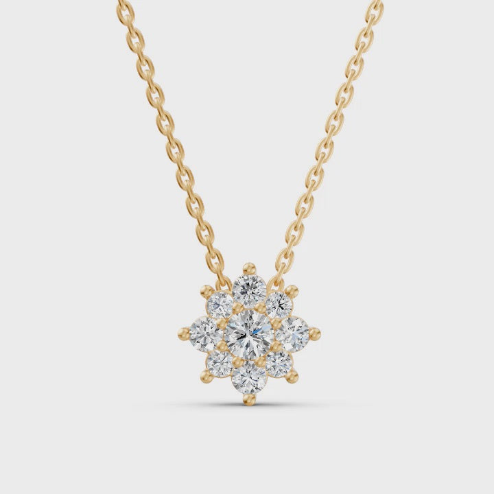 Rosette Diamond Necklace