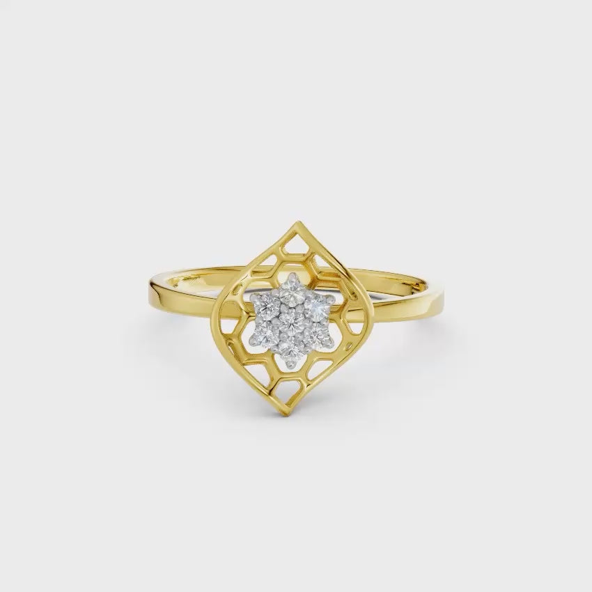 Honey Bloom Floral Diamond Ring