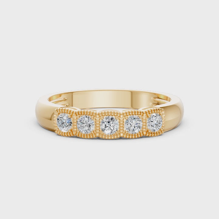 Five Lights Diamond Ring