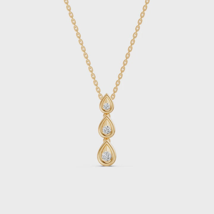Trinity Pear Diamond Necklace