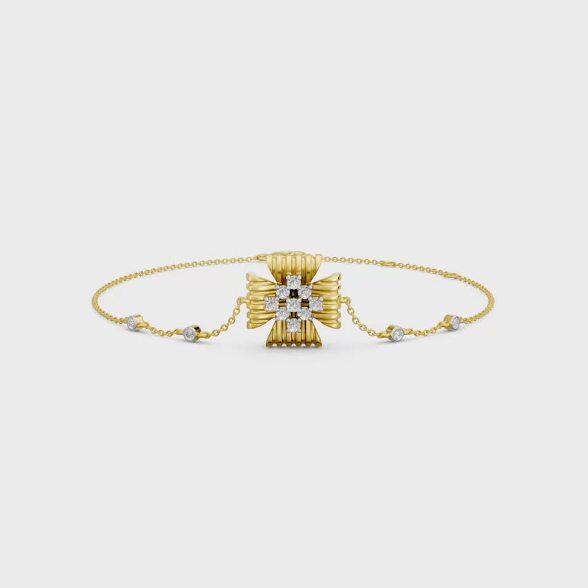 Stella Floral Diamond Chain Bracelet