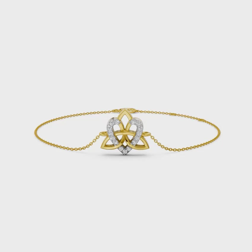 Angel Heart Diamond Chain Bracelet