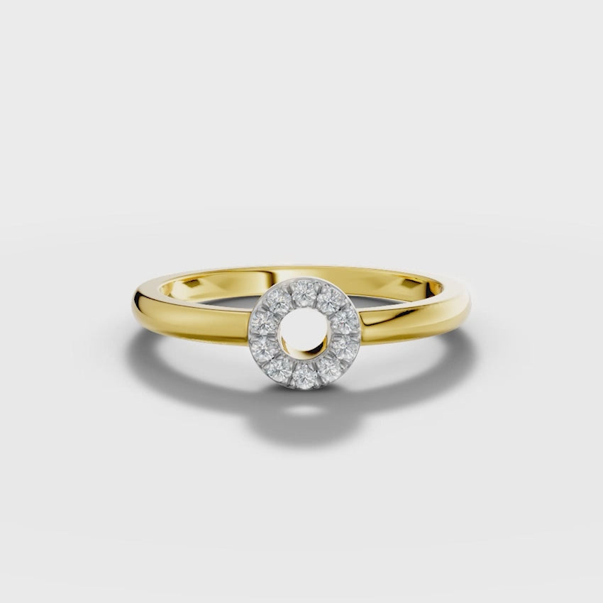 Open Halo Diamond Ring
