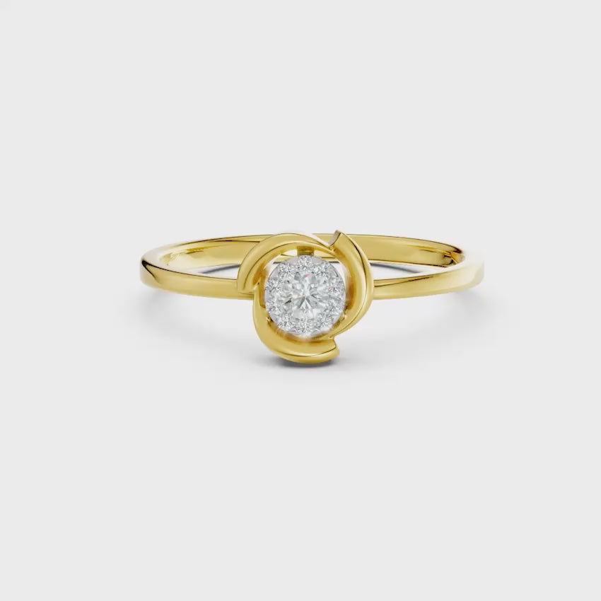 Rosebud Cluster Diamond Ring