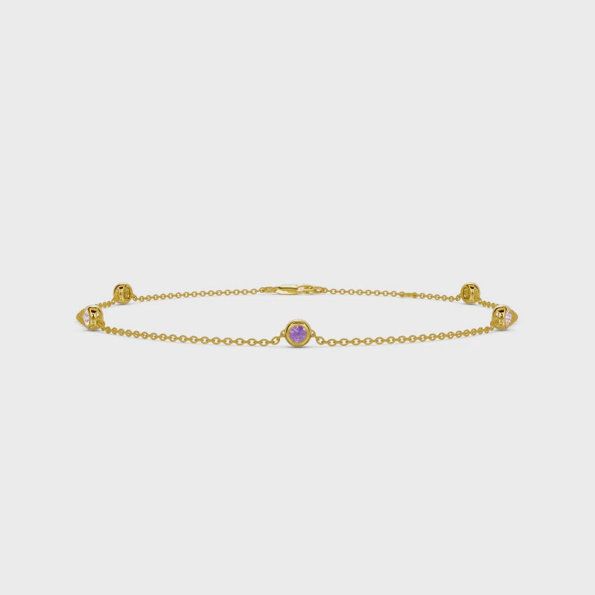 Berry Bloom Colourstone Bracelet