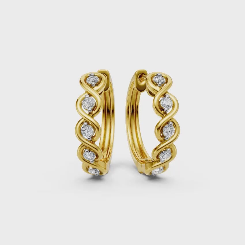 Infinity Rhythm Eternity Diamond Hoops