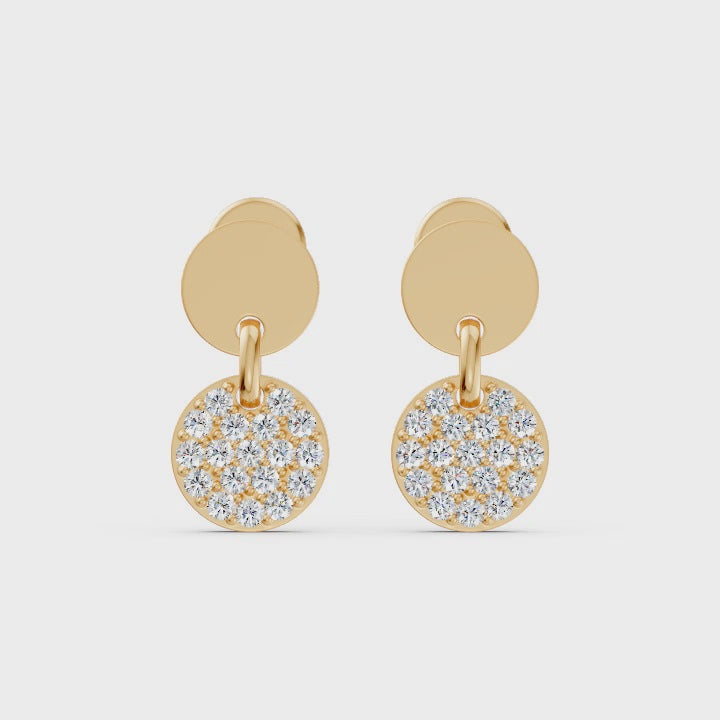 Disc Diamond Earrings
