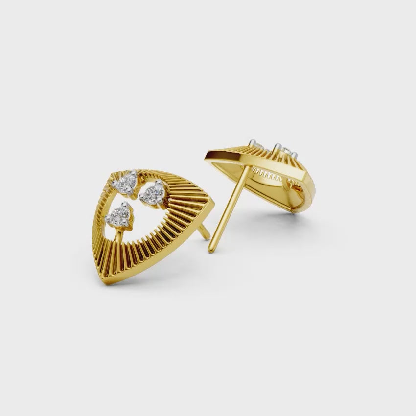 Triple Spark Diamond Earrings