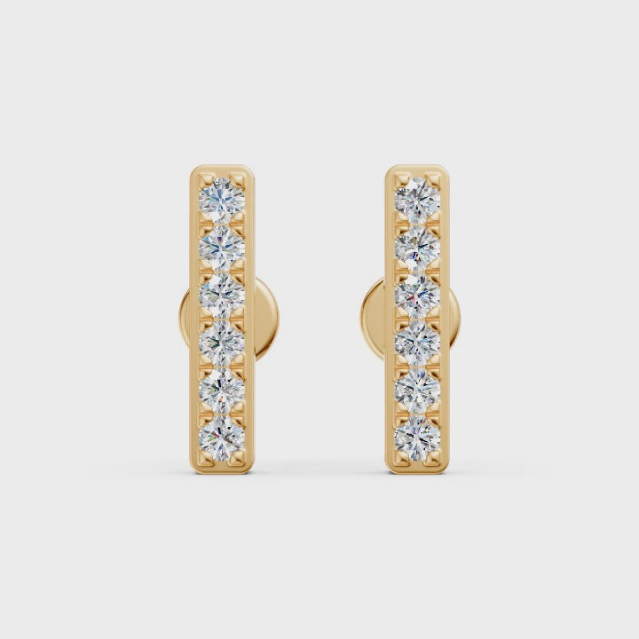 Starry Line Diamond Earrings