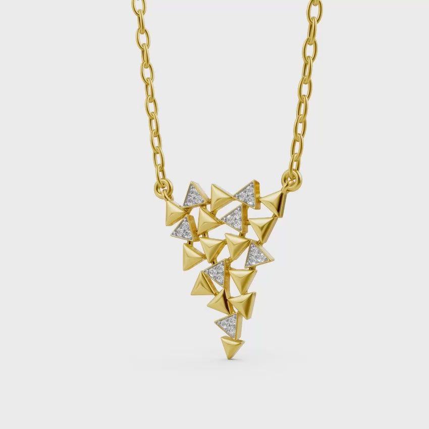 Triangle Mosaic Diamond Necklace