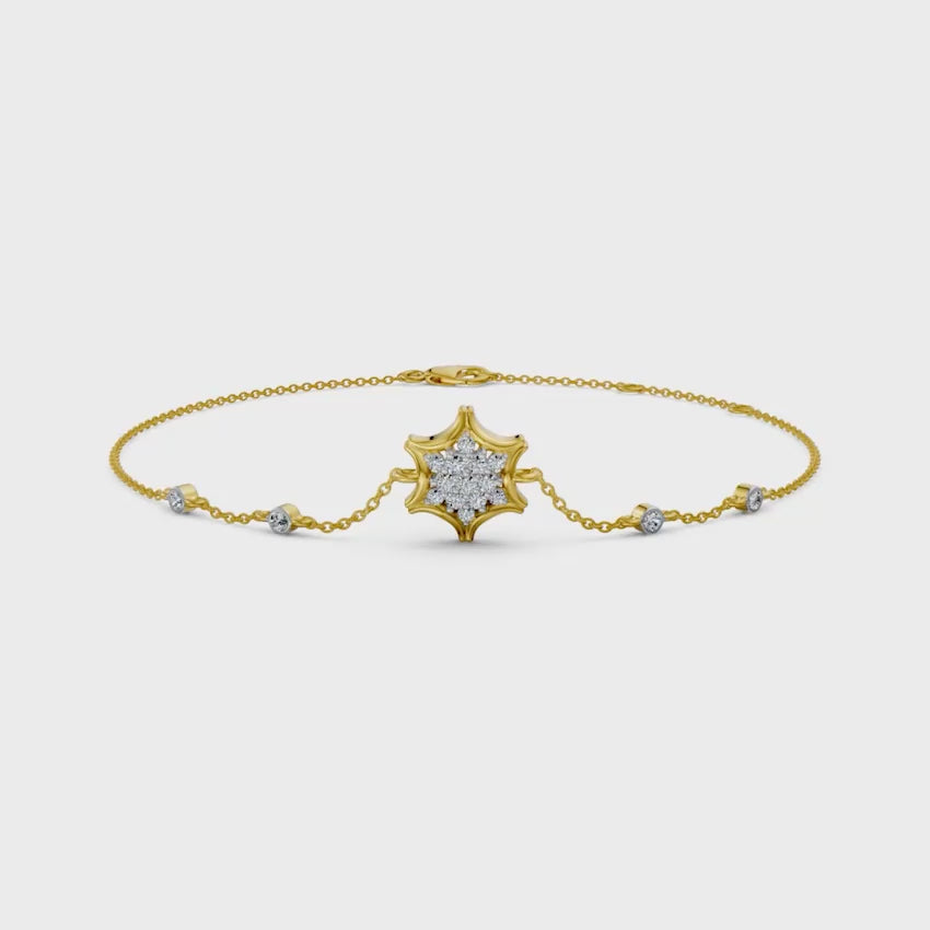 North Star Diamond Chain Bracelet