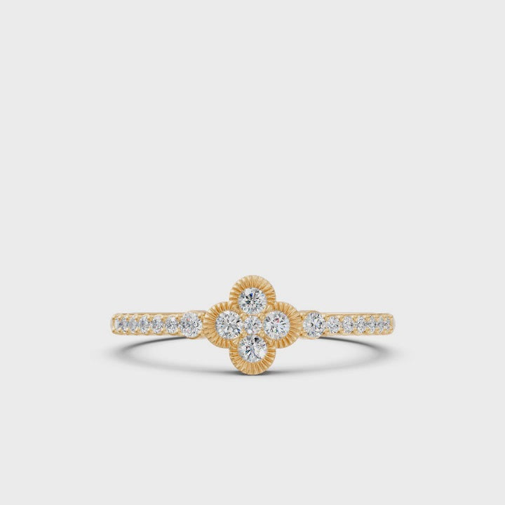 Lucky Clover Diamond Ring