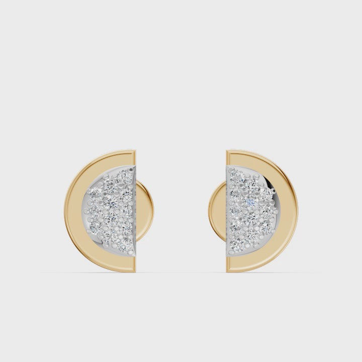 Luna Diamond Cluster Studs