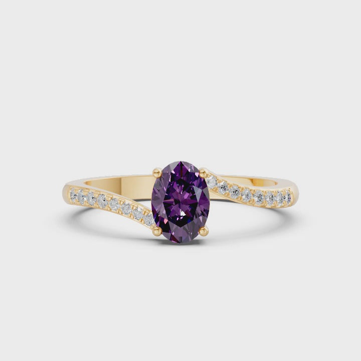 Velvet Rose Gemstone Diamond Ring