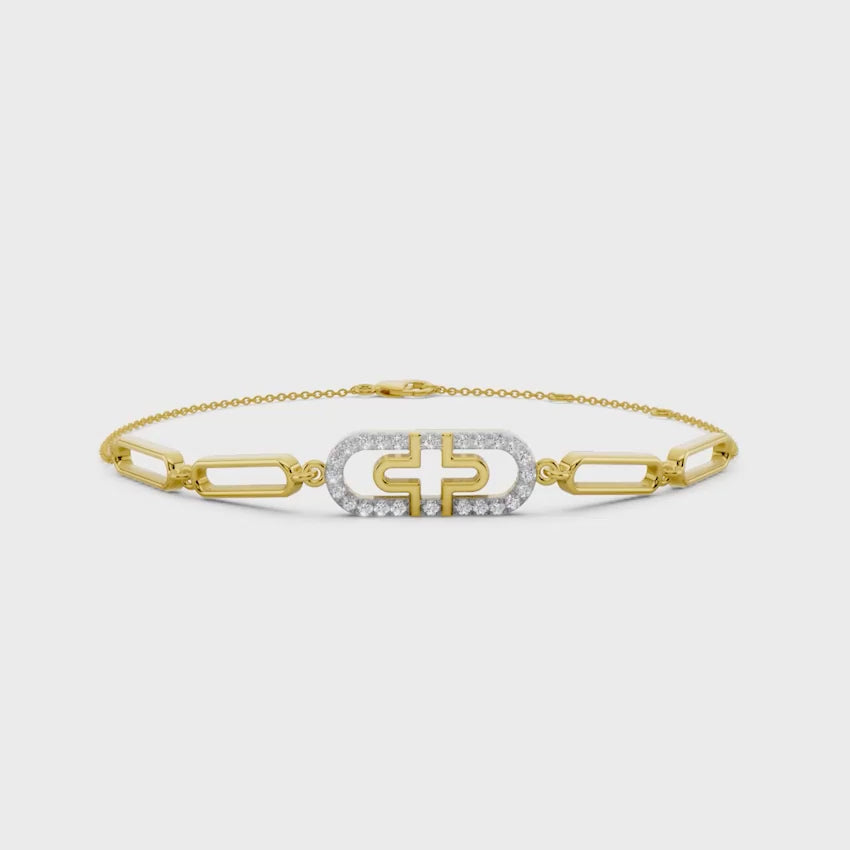 Paperclip Luxe Diamond Chain Bracelet