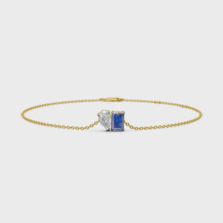 Toi-Et-Moi Twilight Diamond and Tanzanite Bracelet