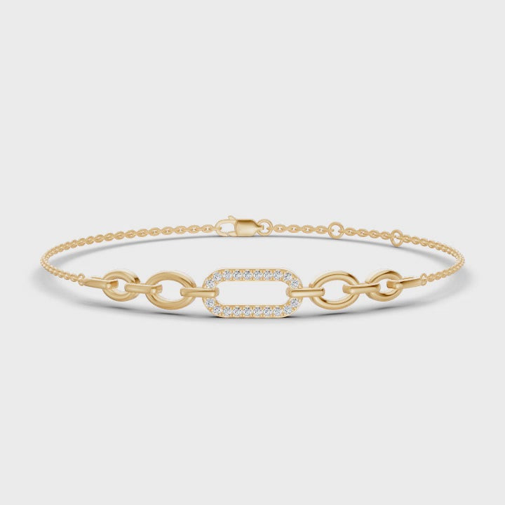 Paperclip Diamond Bracelet