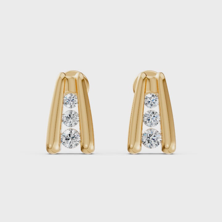 Wishbone Diamond Earrings