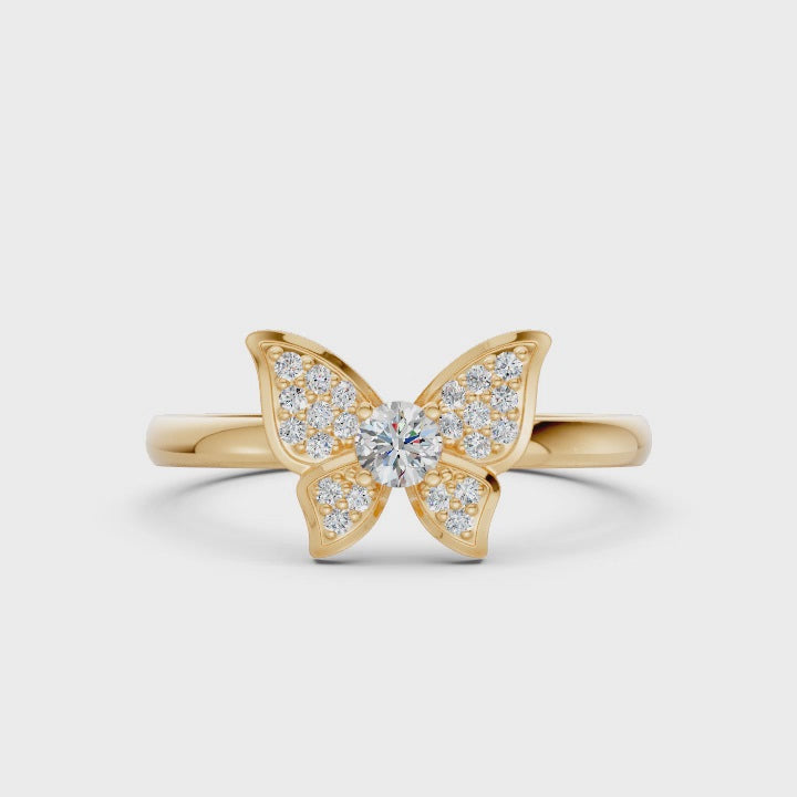 Butterfly Diamond Ring
