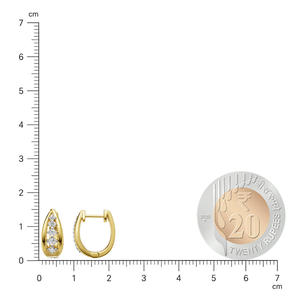 Five Stone Diamond Hoops